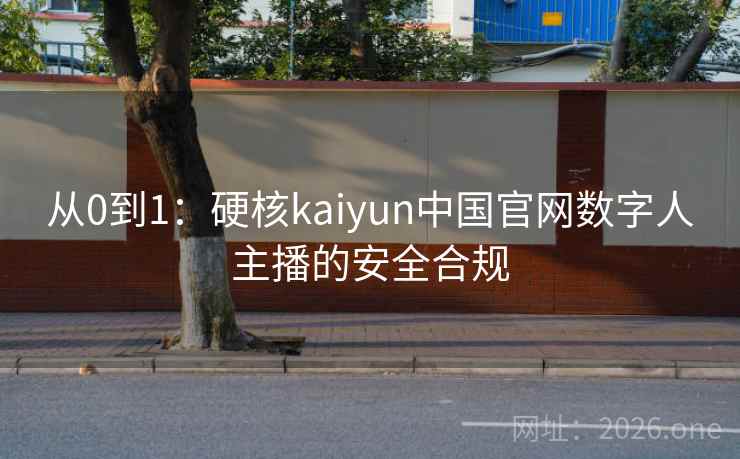 从0到1：硬核kaiyun中国官网数字人主播的安全合规