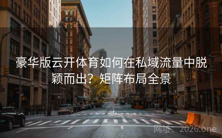 豪华版云开体育如何在私域流量中脱颖而出？矩阵布局全景  第2张