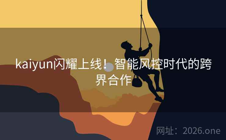 kaiyun闪耀上线!智能风控时代的跨界合作 第2张 kaiyun闪耀上线!智能风控时代的跨界合作 第2张
