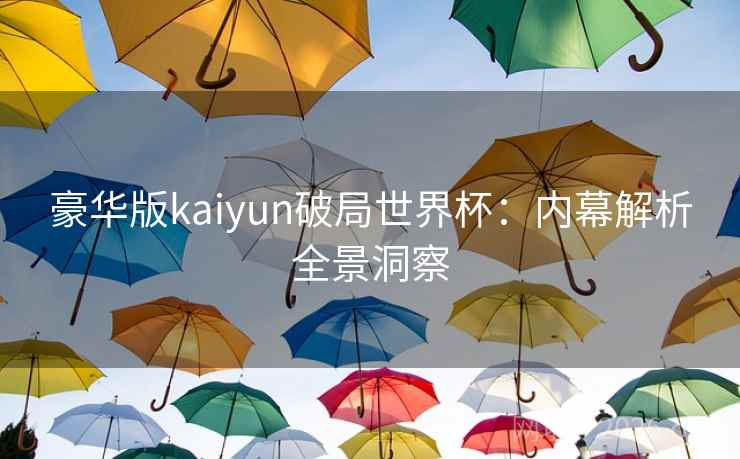 豪华版kaiyun破局世界杯：内幕解析全景洞察