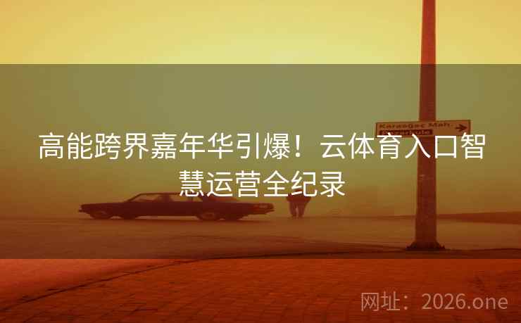 高能跨界嘉年华引爆！云体育入口智慧运营全纪录